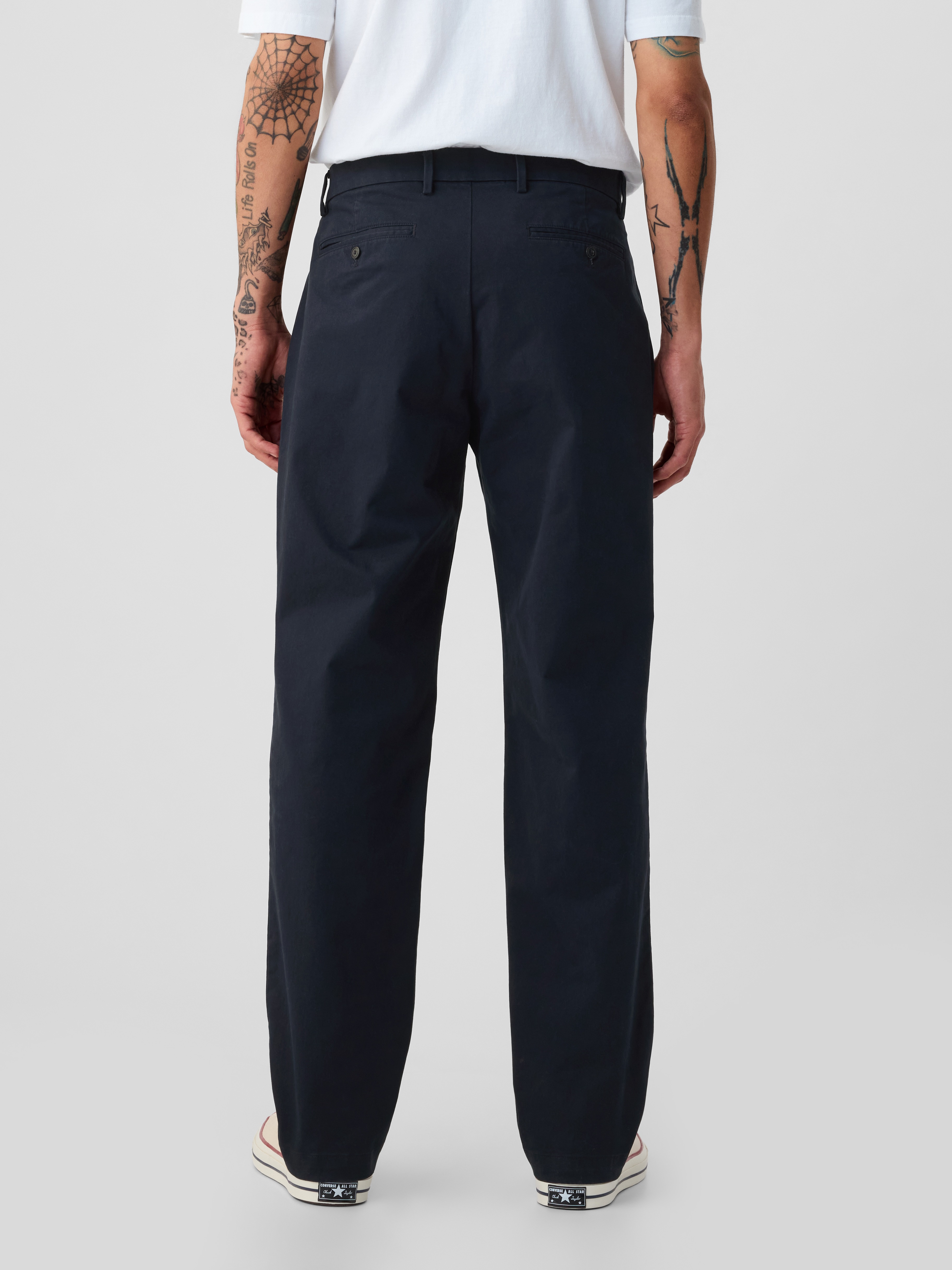 Modern Khakis in Relaxed Fit - Blue - View 22