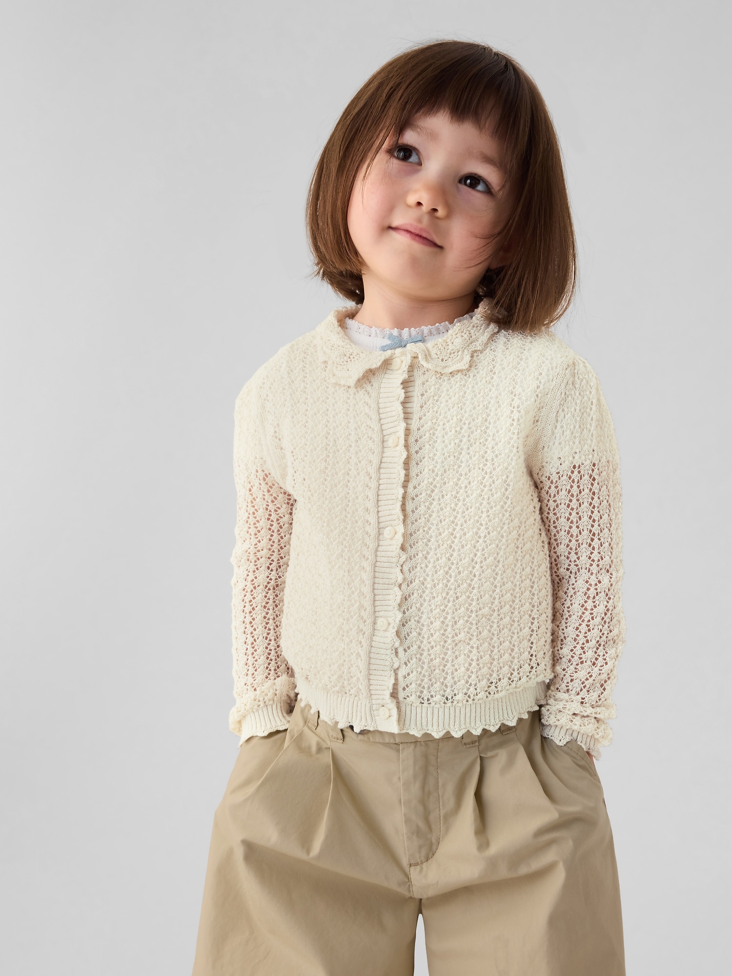 Gap × Dôen Baby Linen-blend Cardigan In Neutral