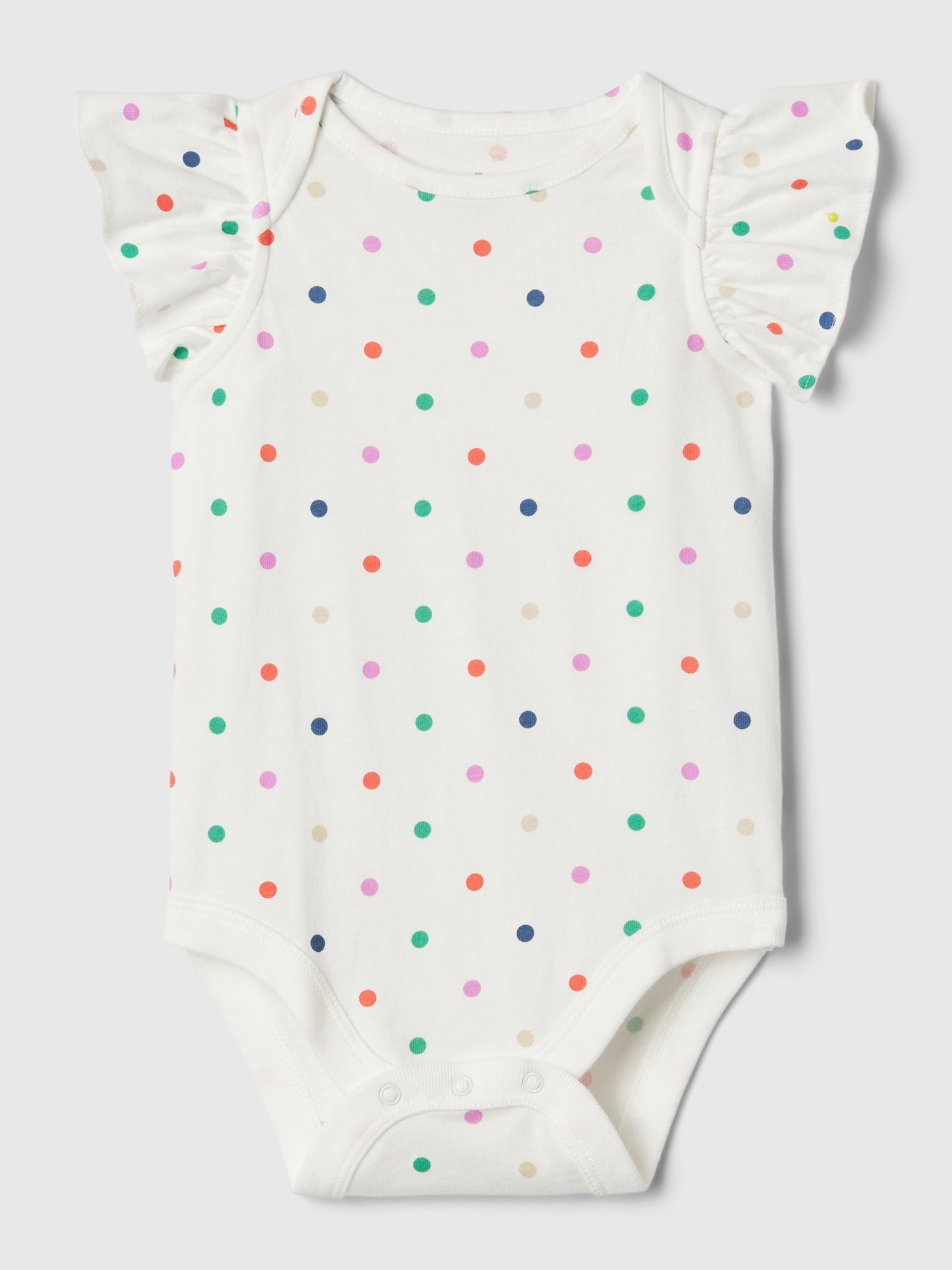 Shop Gap Baby Mix And Match Flutter Bodysuit In Polka Dots