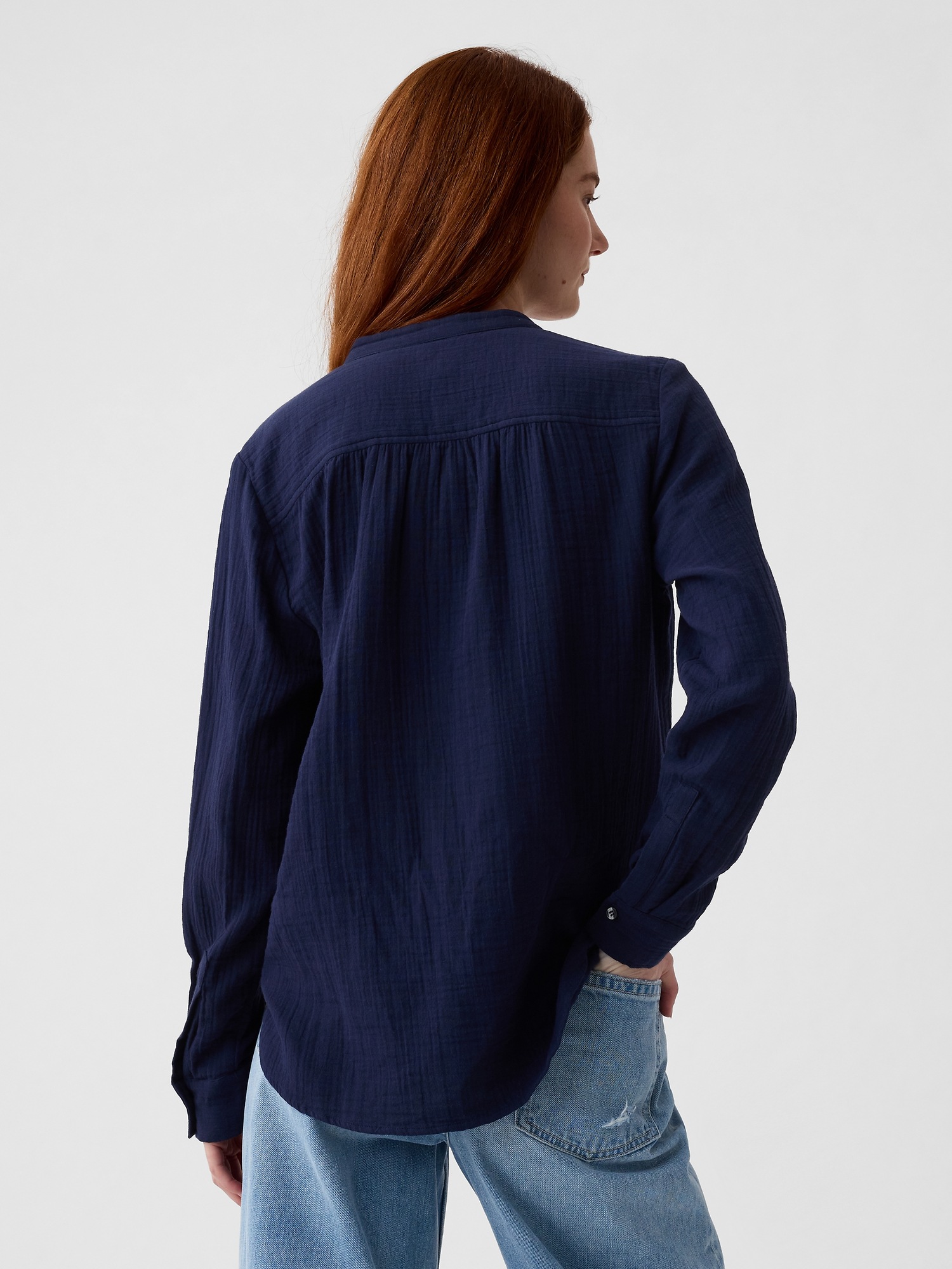 Crinkle Gauze Shirt Gap