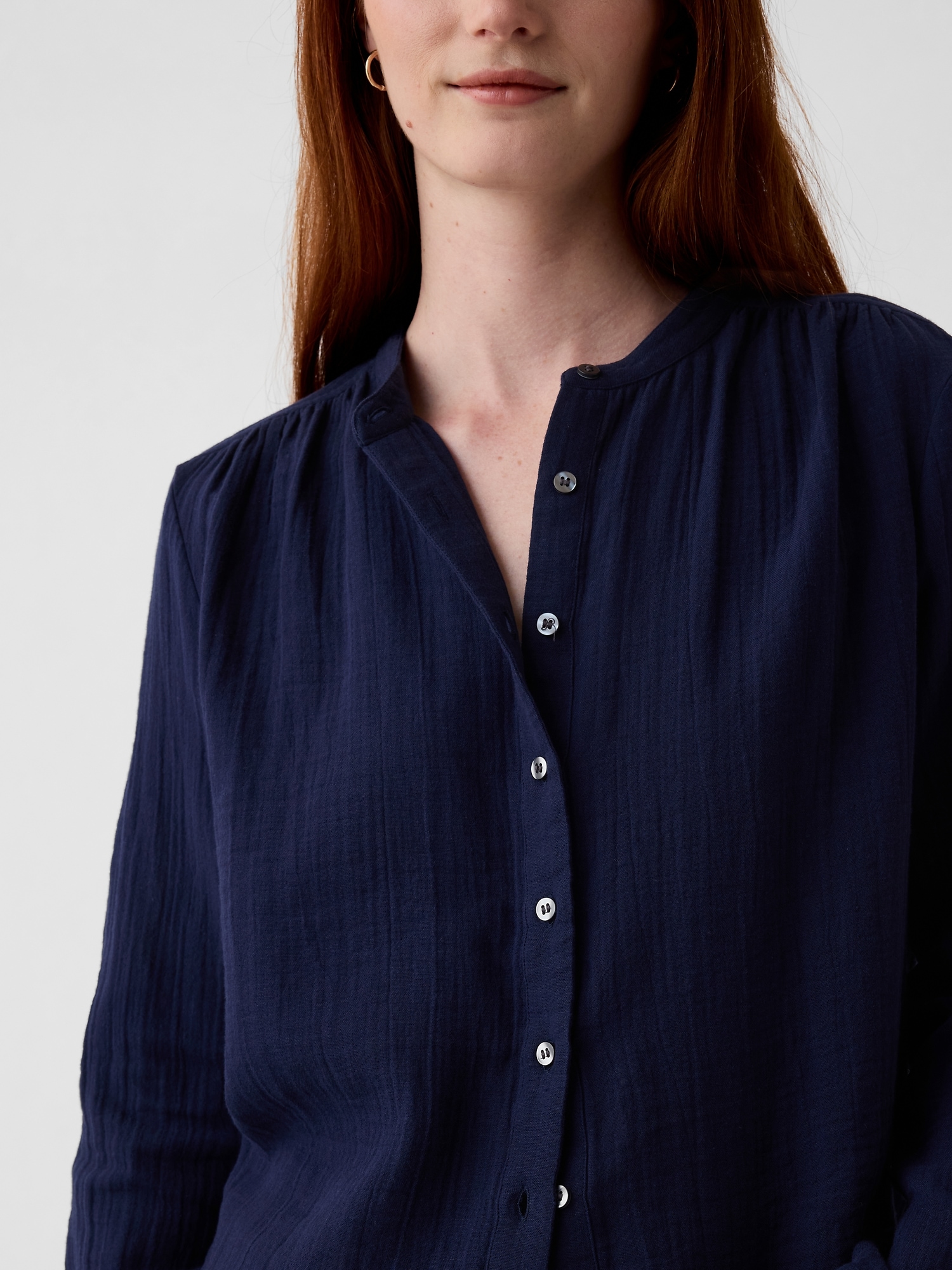 Crinkle Gauze Shirt Gap