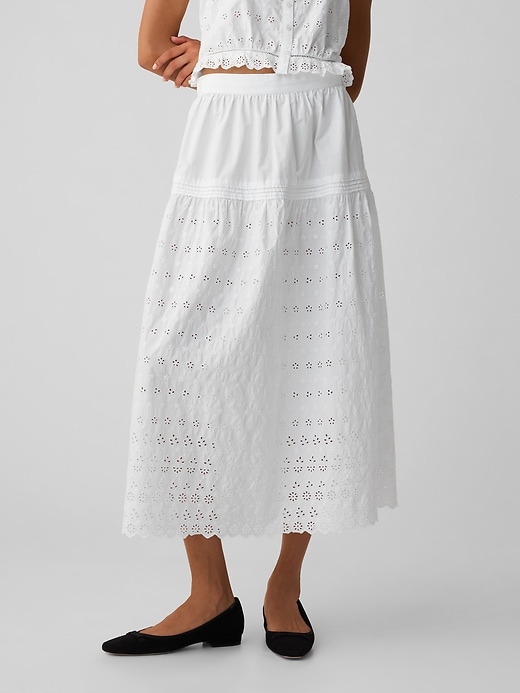 【BAON】24FW★ [BAONHAUS] Datones Corduroy Dot Midi Skirt corduroy midi skirt Bootlegger 2000007671