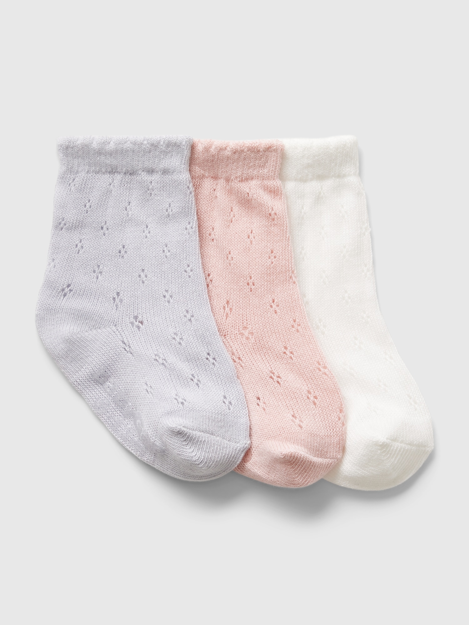 Shop Gap Baby First Favorites Crew Socks (3-pack) In Barely Pink