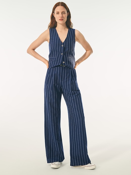 パンツ LINEN COTTON TROUSERS Alix Cotton Linen Pants | Slate Navy | TOAST