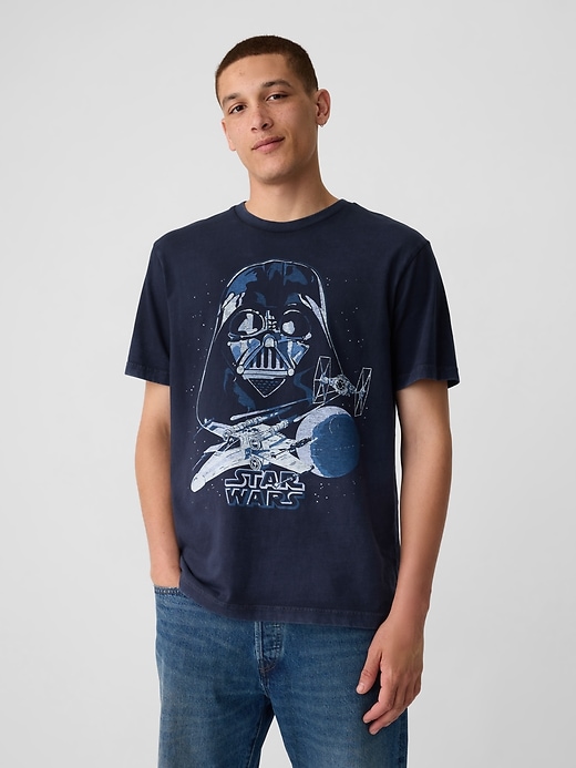 1 of 8 showing, with the color navy blue of product Star Wars Graphic T-Shirt