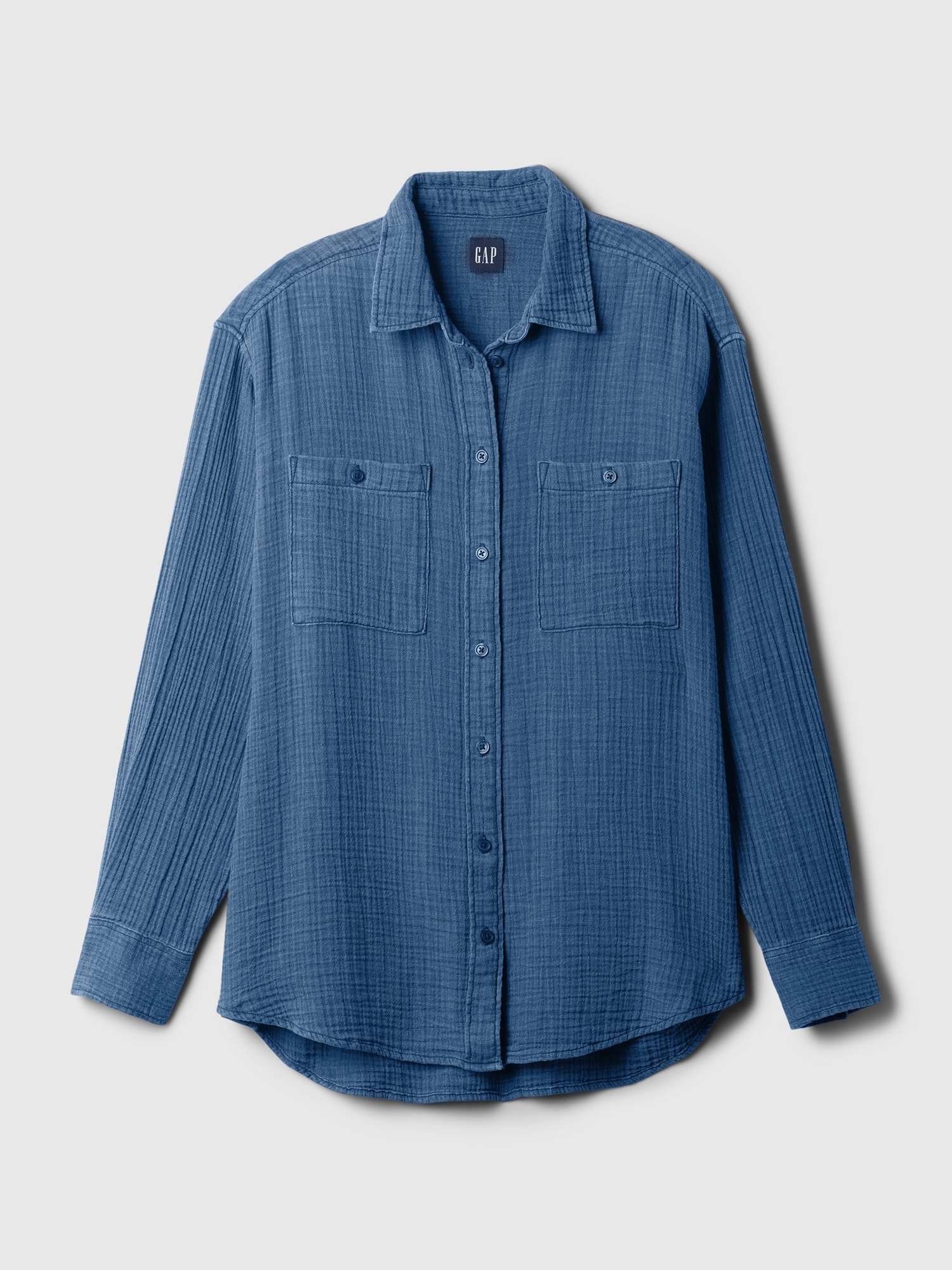 Crinkle Gauze Big Shirt | Gap