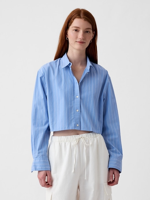 Image number 1 showing, Organic Cotton Ultra-Cropped Shirt