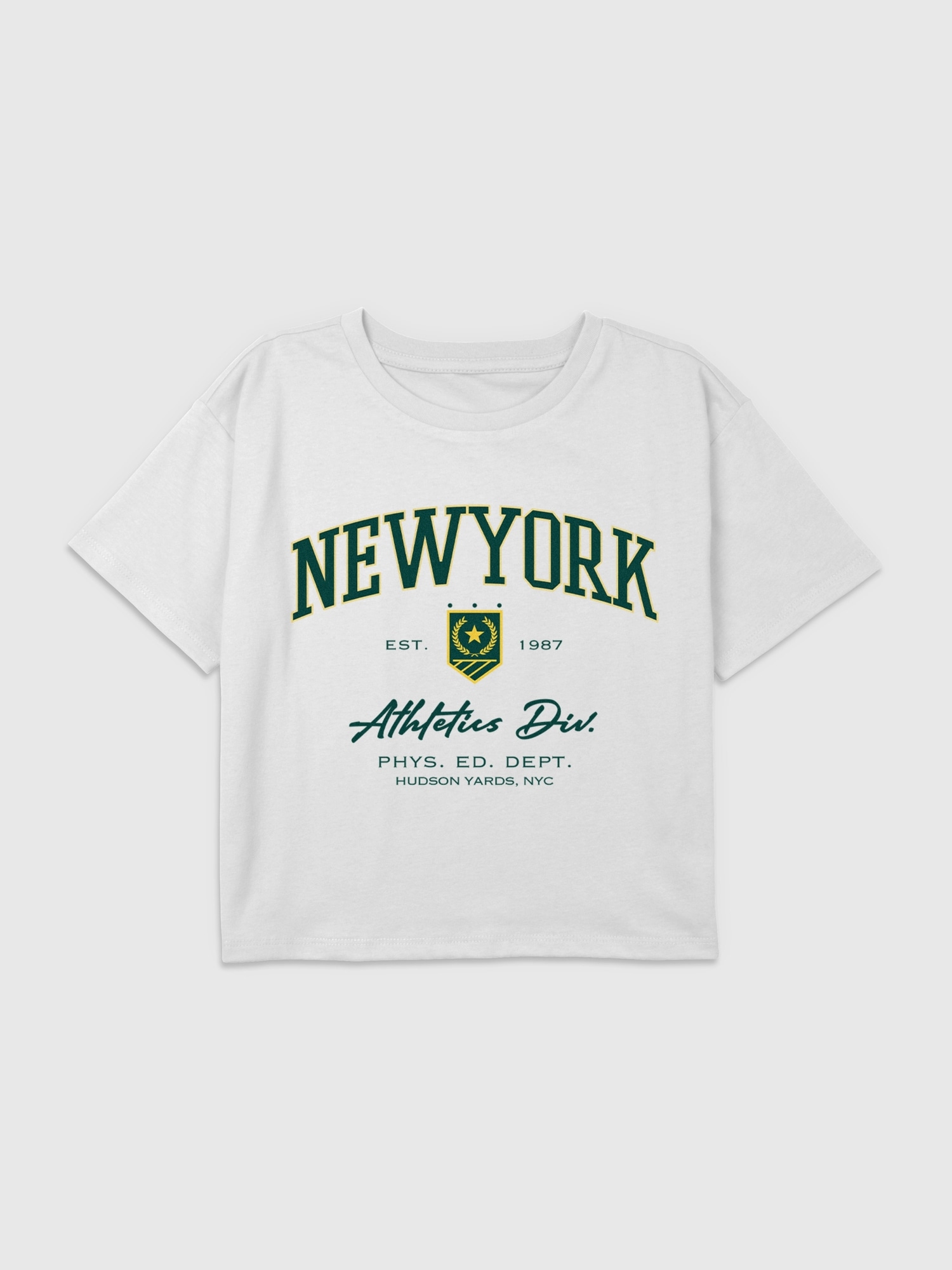 Kids New York Athletics Graphic Boxy Crop Tee