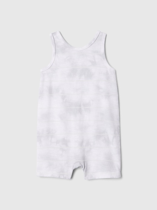 2 of 8 showing, with the color grey matter of product Baby Tie-Dye Tank Shorty One-Piece