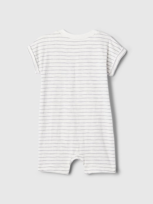 2 of 8 showing, with the color cool grey of product Baby Graphic Shorty One-Piece