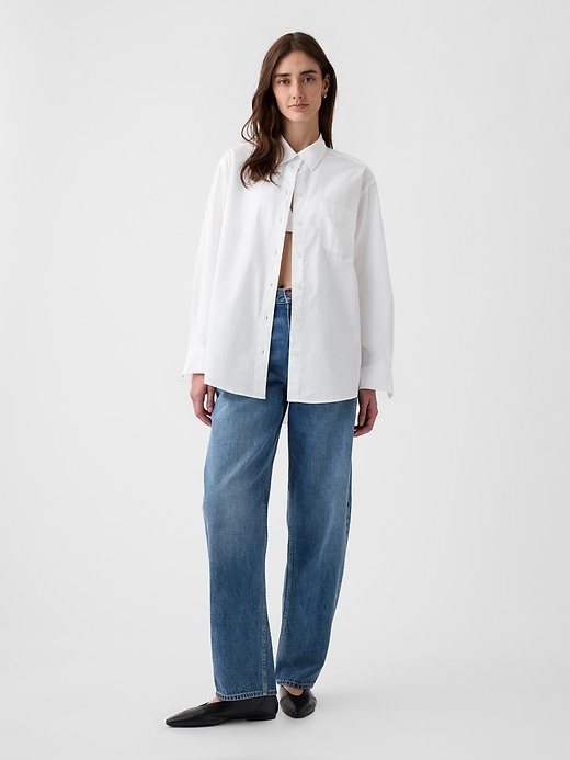Image number 3 showing, Organic Cotton Poplin Big Shirt