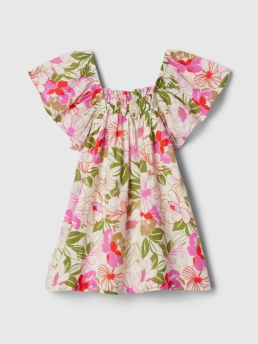 2 of 8 showing, with the color multi floral of product babyGap Smocked Flutter Dress