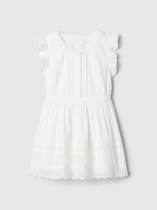1 of 8 showing, with the color new off white of product babyGap Ruffle Eyelet Dress
