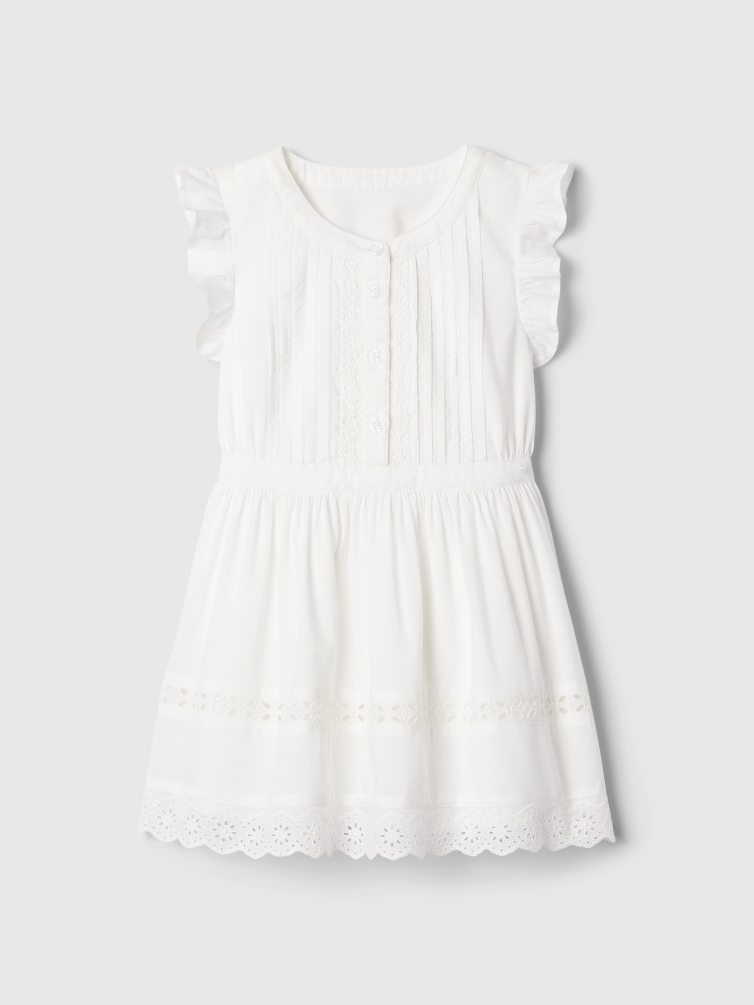 Gap Baby Ruffle Eyelet Dress In White