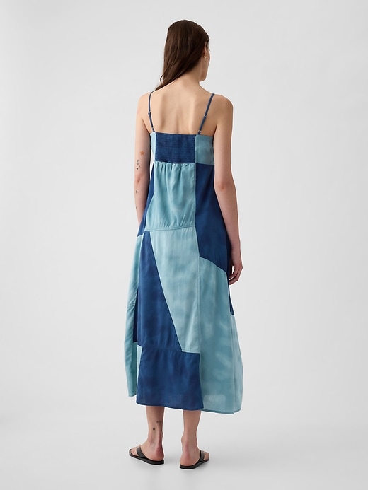 2 of 8 showing, with the color blue indigo multi of product Indigo Patchwork Maxi Dress