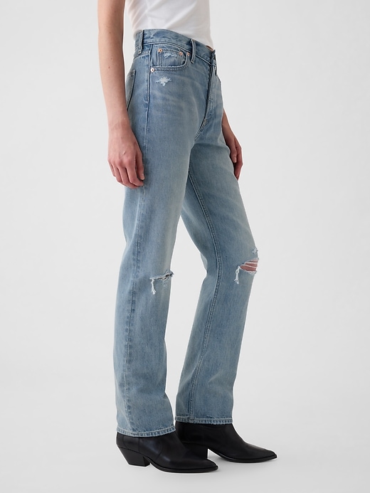 Image number 3 showing, High Rise Rigid '90s Straight Jeans