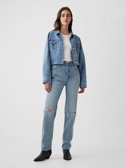 Image number 1 showing, High Rise Rigid '90s Straight Jeans