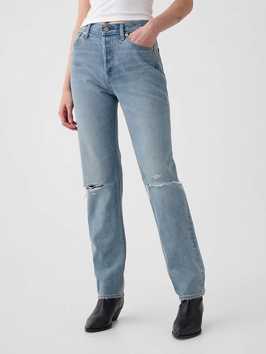 Image number 2 showing, High Rise Rigid '90s Straight Jeans