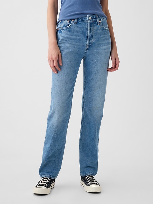 Image number 2 showing, High Rise Rigid '90s Straight Jeans