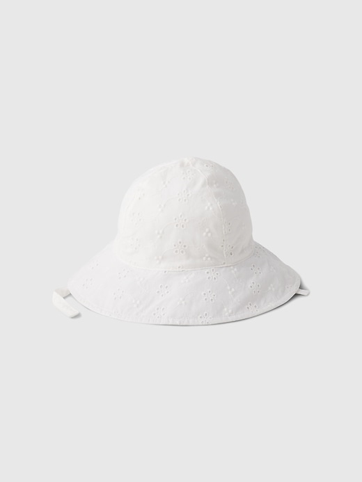 1 of 8 showing, with the color new off white of product Baby Eyelet Hat