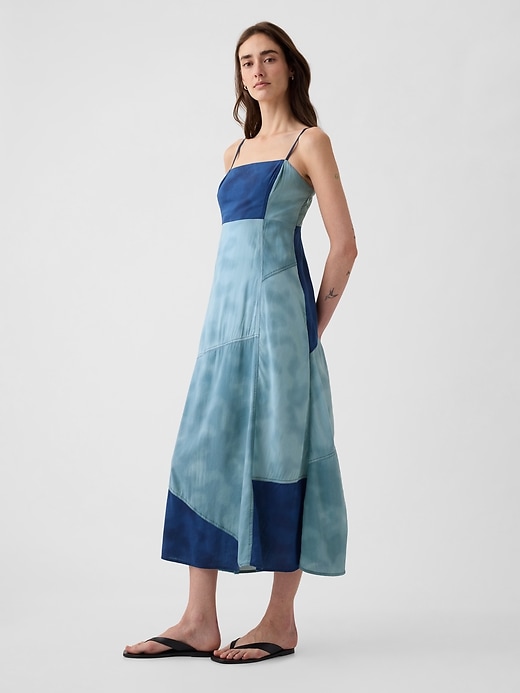 mia bridesmaid dresses Ready to Ship Bridesmaids Dress COLLECTION CHECK: Dresses Modest Dusty Blue Dress Color:COPACABANA BEACH MULTICOLORED neckline and wrap