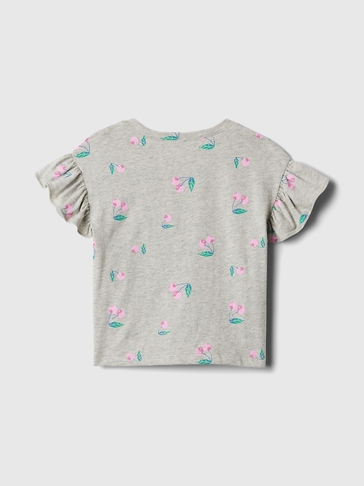 2 of 8 showing, with the color CHERRY PRINT of product Baby & Toddler Mix & Match Flutter T-Shirt