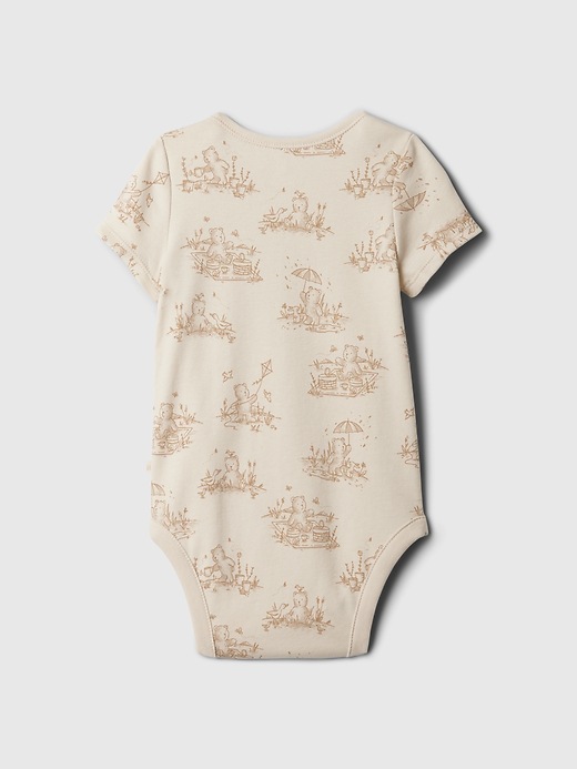 2 of 8 showing, with the color bear of product Baby Supima® Print Bodysuit