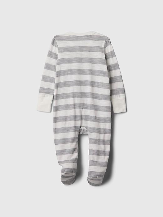 2 of 8 showing, with the color pilot grey of product Baby First Favorites Graphic One-Piece
