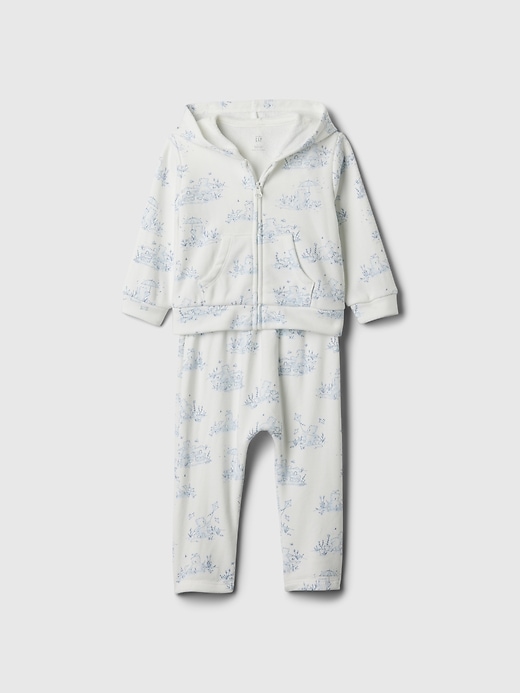 1 of 8 showing, with the color TOILE of product Baby Two-Piece Outfit Set