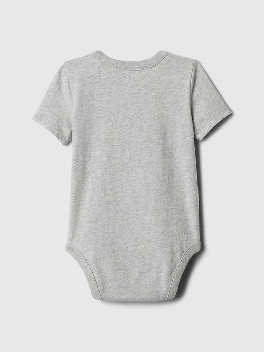 2 of 8 showing, with the color light heather grey of product Baby Mix & Match Pocket Bodysuit