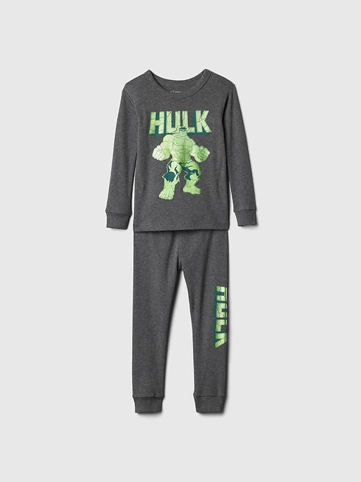 1 of 8 showing, with the color hulk of product Baby & Toddler Marvel Organic Brushed Cotton PJ Set