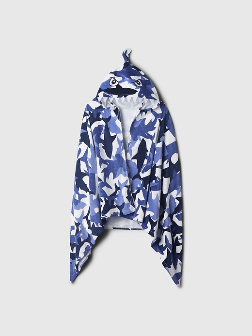 1 of 8 showing, with the color shark of product Toddler Hooded Towel