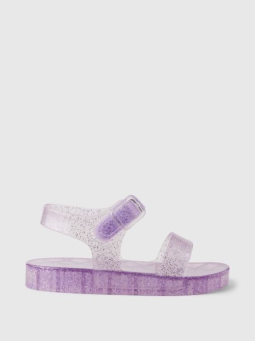 1 of 8 showing, with the color orchid petal purple of product Toddler Jelly Sandals