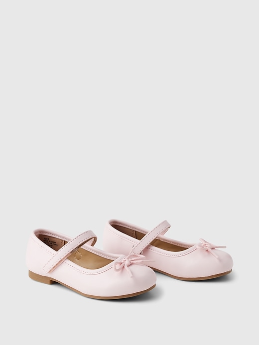 2 of 8 showing, with the color light peony pink of product Toddler Ballet Flats