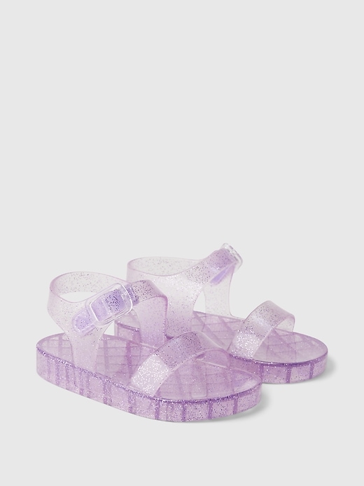2 of 8 showing, with the color orchid petal purple of product Toddler Jelly Sandals