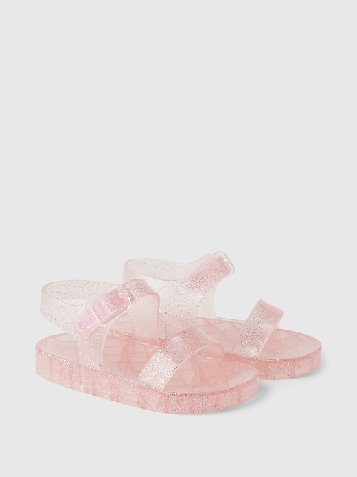 2 of 8 showing, with the color light peony pink of product Toddler Jelly Sandals