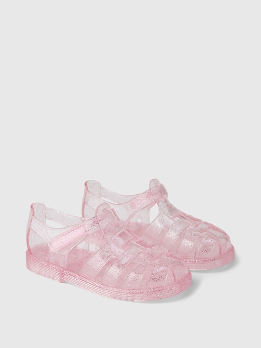 2 of 8 showing, with the color light peony pink of product Toddler Fisherman Jelly Sandals