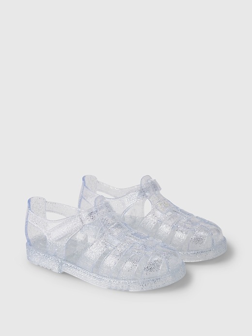 2 of 8 showing, with the color clear sky of product Toddler Fisherman Jelly Sandals