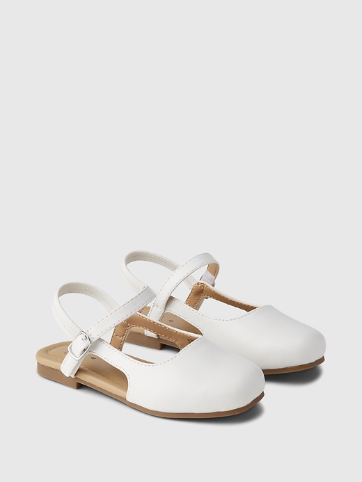 2 of 8 showing, with the color new off white of product Toddler Slingback Shoes