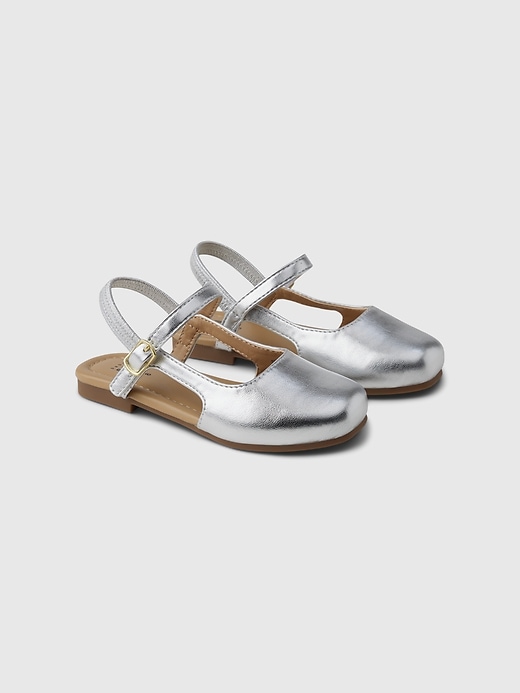 2 of 8 showing, with the color metallic of product Toddler Slingback Shoes