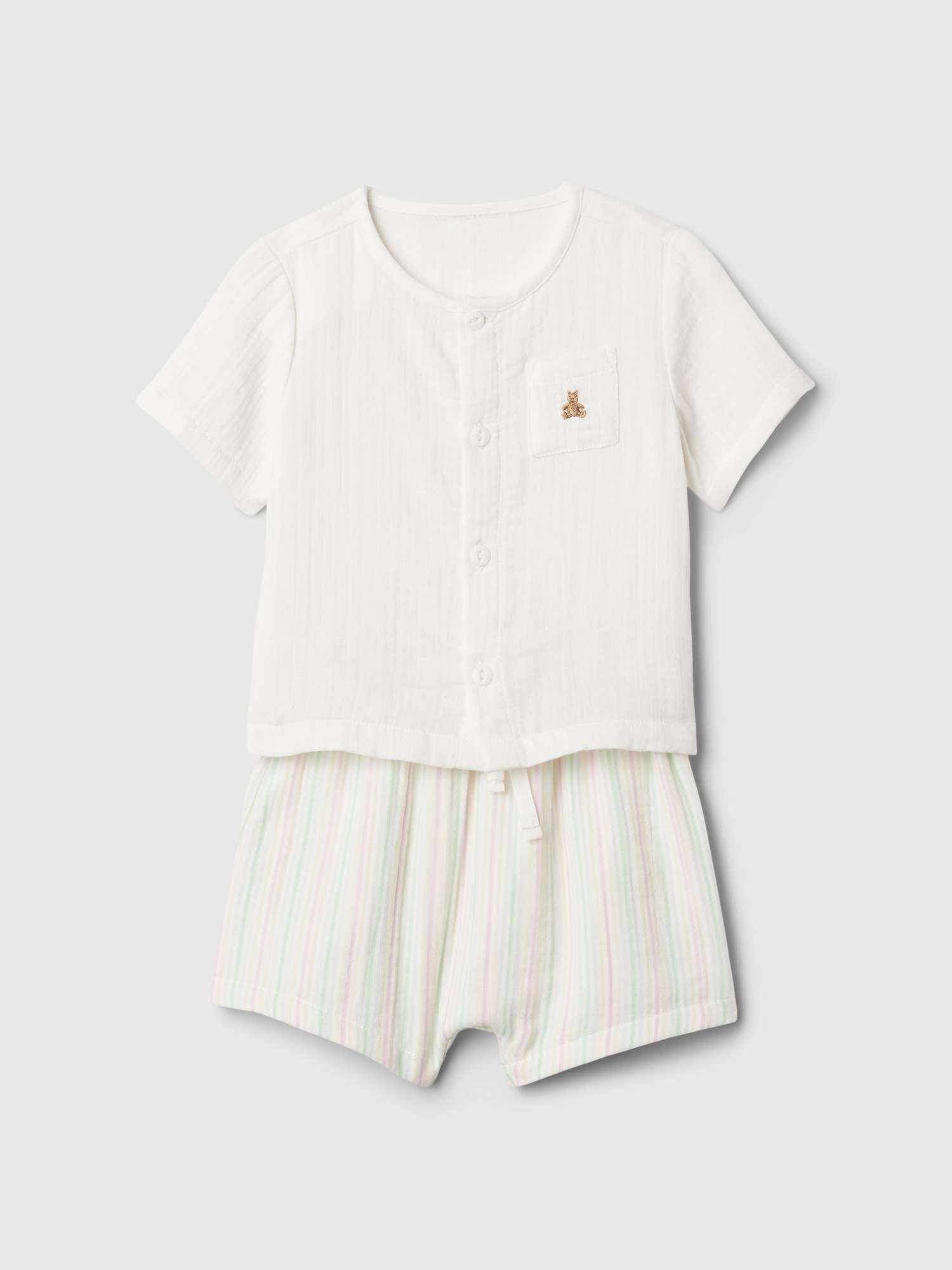Baby Crinkle Gauze Outfit Set Gap