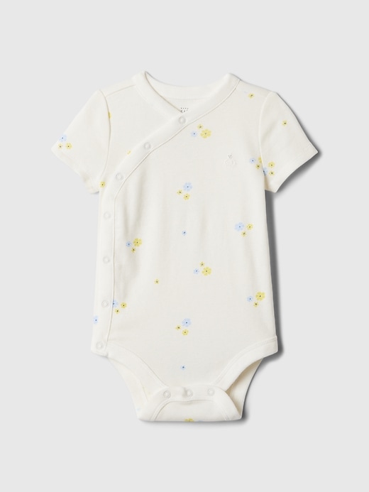 1 of 8 showing, with the color floral mix of product Baby First Favorites Crossover Bodysuit