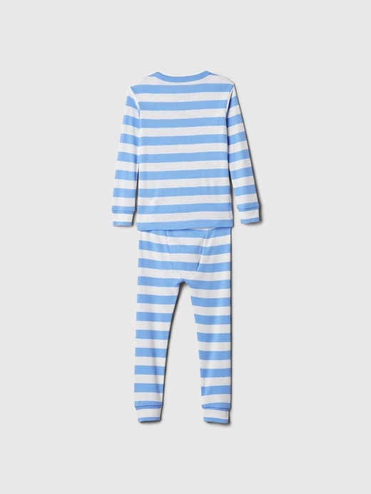 2 of 8 showing, with the color blue stripe of product babyGap Organic Cotton PJ Set