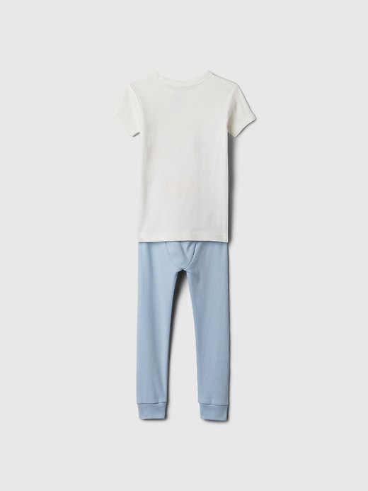 2 of 8 showing, with the color new off white of product Baby & Toddler Organic Cotton Sesame Street PJ Set