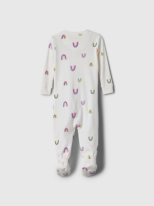 2 of 8 showing, with the color rainbows of product babyGap Organic Cotton PJ One-Piece