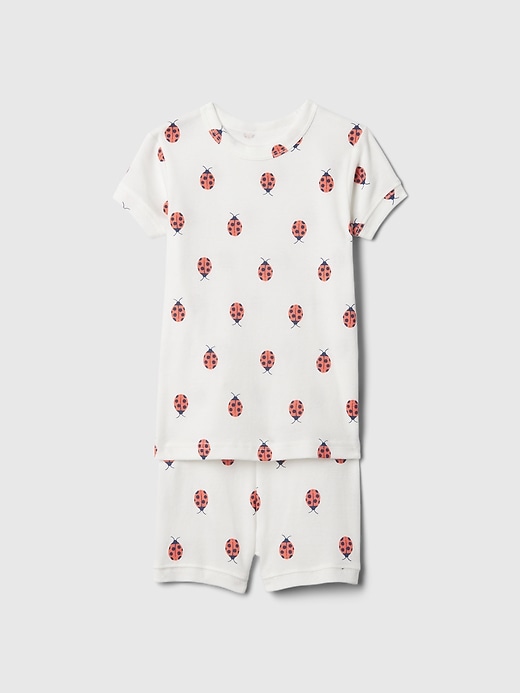 1 of 8 showing, with the color bug white of product babyGap Organic Cotton Short PJ Set