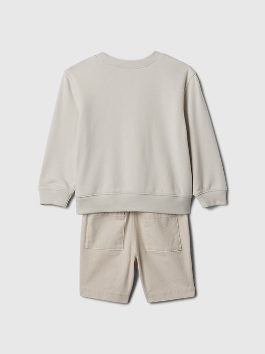2 of 8 showing, with the color regular grey of product babyGap Two-Piece Sweatshirt Set