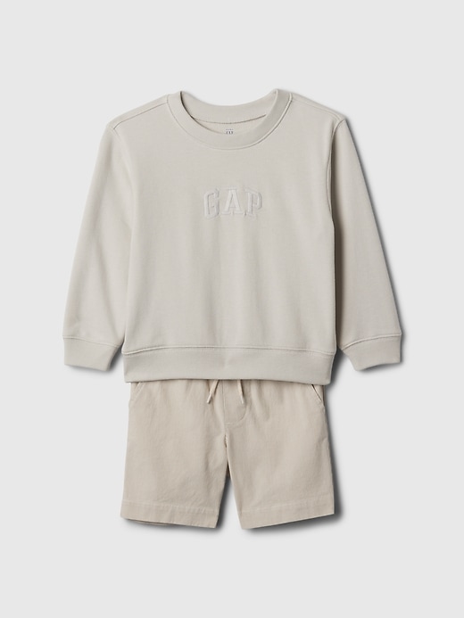 1 of 8 showing, with the color regular grey of product babyGap Two-Piece Sweatshirt Set