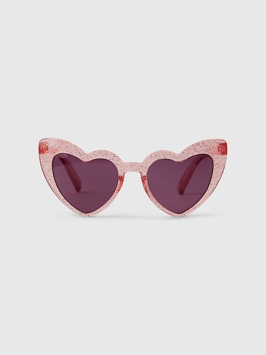 1 of 8 showing, with the color pink hearts of product Toddler Sunglasses