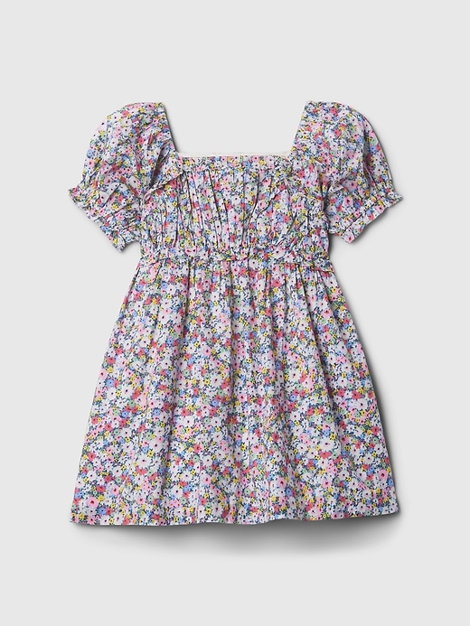 2 of 8 showing, with the color SUGAR PINK of product Baby & Toddler Puff-Sleeve Dress